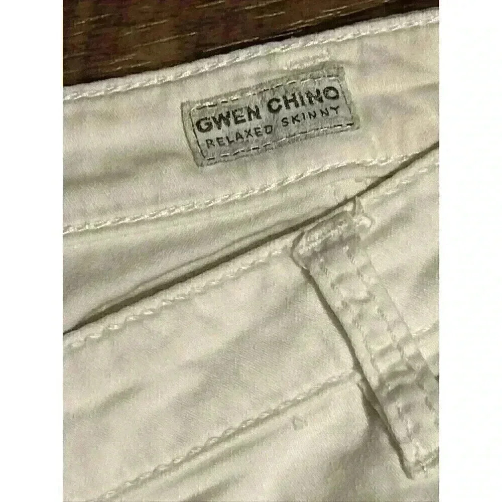 Silver Jeans Gwen Chino Relaxed Skinny Women's Size 34x29.5 White Pants - Picture 11 of 11